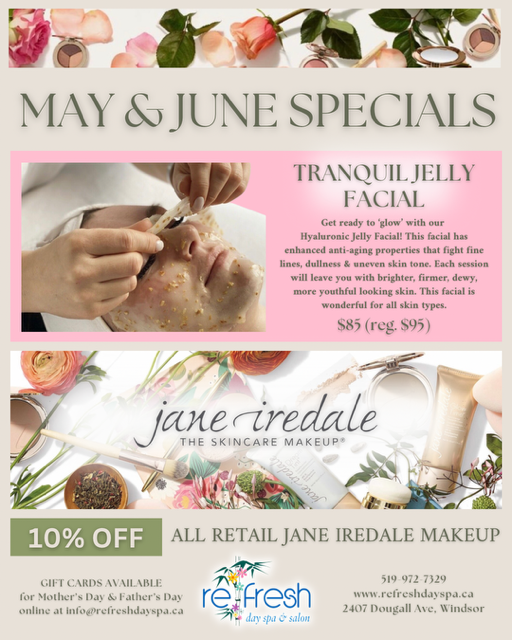 May & June 2024 Specials - Refresh Day Spa